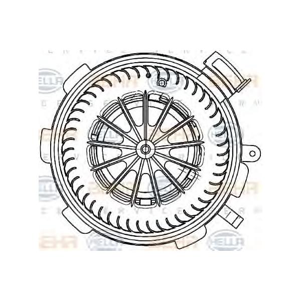 BEHR-HELLA - 8EW 351 034-071 (Вентилятор радиатора MERCEDES SPRINTER 06- с/конд)
