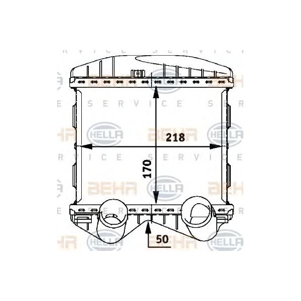 BEHR-HELLA - 8ML376723-021 (интеркулер/SmartCity-Coupe/Roadster0.6/0.7 98>)