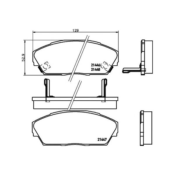 BEHR-HELLA - 8DB355006301 (Колодки тормозные дисковые)