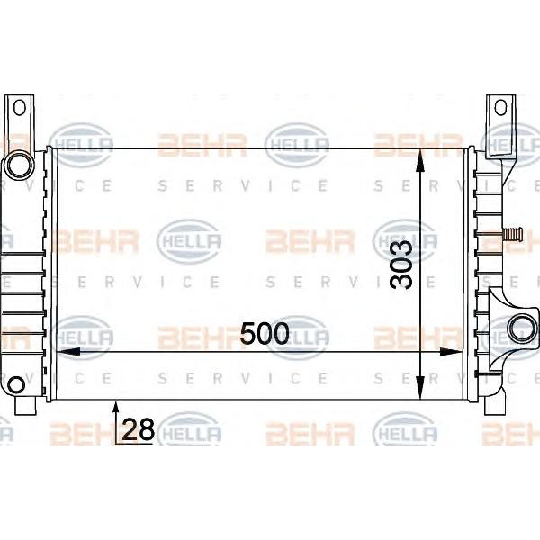 BEHR-HELLA - 8MK376714-191 (радиатор/ Ford Fiesta 1.4-1.8D 89-95)
