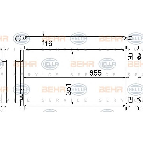 BEHR-HELLA - 8FC351308-781 (радиатор конд./ Honda CRV 07>)