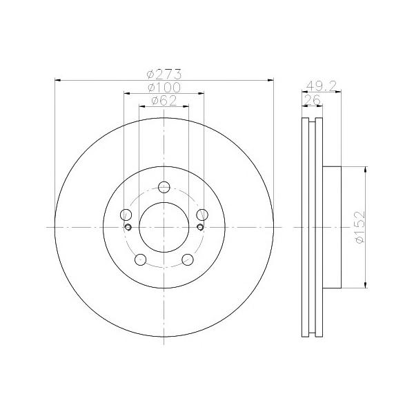 BEHR-HELLA - 8DD355114261 (диск тормозной)