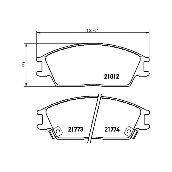 BEHR-HELLA - 8DB 355 006-271 (Колодки тормозные HYUNDAI ACCENT/VERNA/GETZ передние)