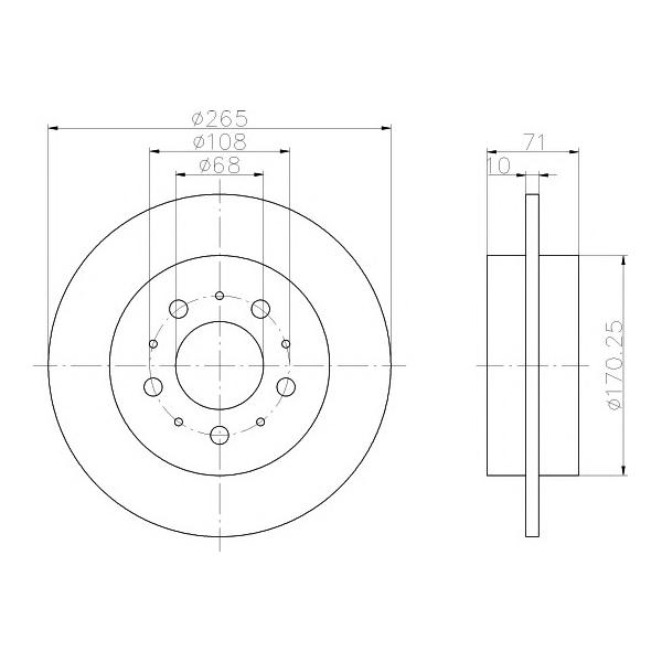 BEHR-HELLA - 8DD355106621 (Диск тормозной)