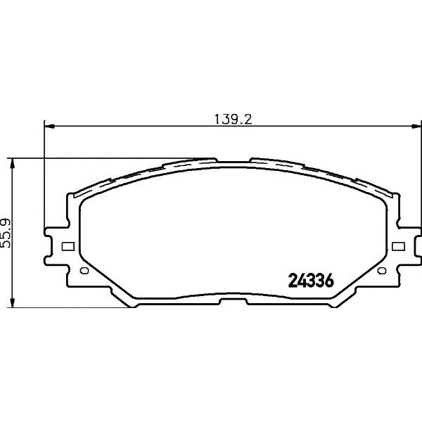 BEHR-HELLA - 8DB 355 006-861 (Колодки тормозные TOYOTA AURIS 1.4-1.6 07-/COROLLA 1.4 07-/RAV 4 06- передние)