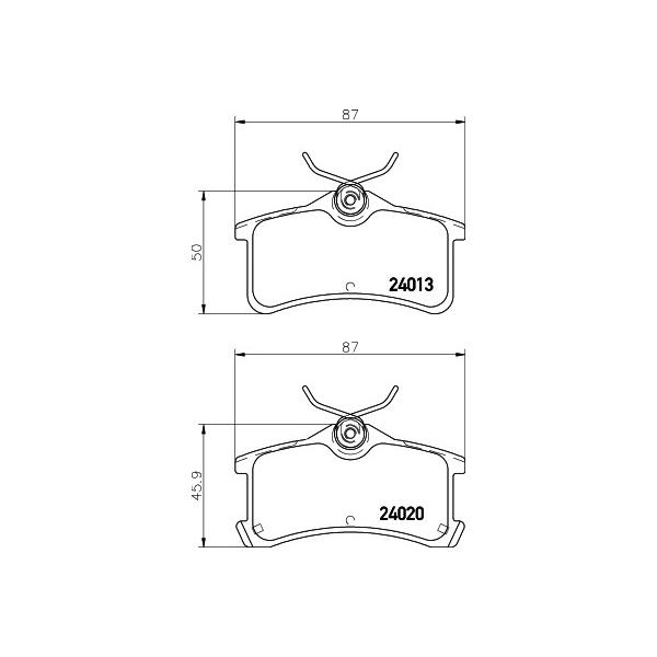 BEHR-HELLA - 8DB355011511 (Комплект тормозных колодок дисковый тормоз)