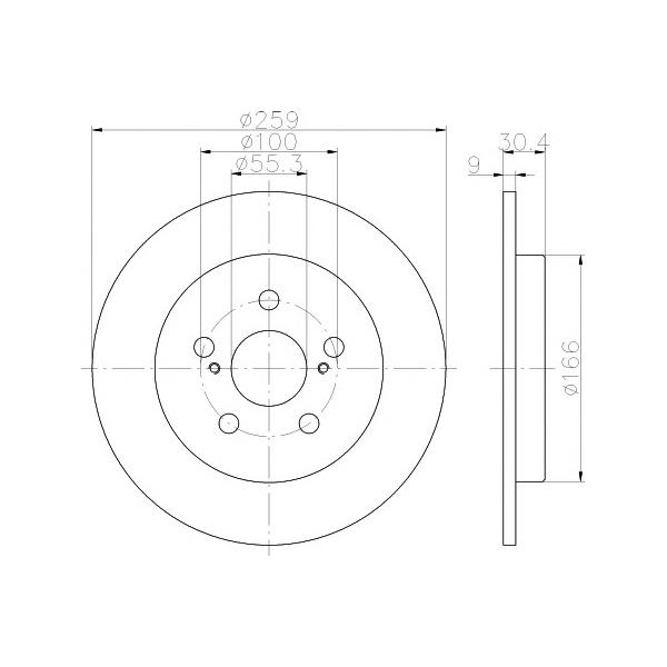 BEHR-HELLA - 8DD355116901 (Диск тормозной задний)