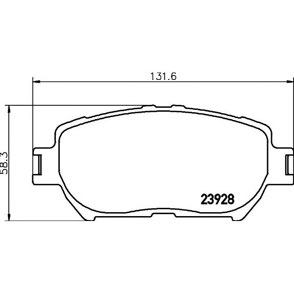 BEHR-HELLA - 8DB 355 010-431 (Колодки тормозные TOYOTA CAMRY (_V30_) 2.4/3.0 01>04 передние)