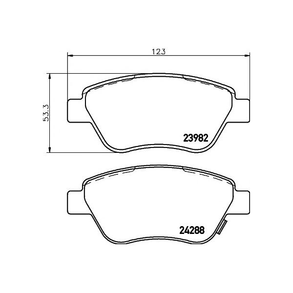 BEHR-HELLA - 8DB355012831 (8DB355012831 колодки дисковые п.!/Opel Corsa 1.0-1.4/1.3CDTi 06>)