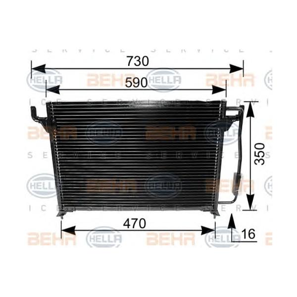 BEHR-HELLA - 8FC351035-281 (радиатор конд./Peugeot 605 2.0-2.5TD 93>)