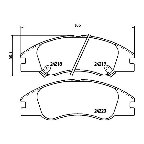 BEHR-HELLA - 8DB355012041 (8DB355012041 колодки дисковые п.!/ Kia Cerato 1.6i 16V/2.0i/CRDi 04>)