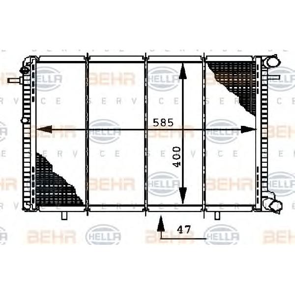 BEHR-HELLA - 8MK376722-431 (радиатор/ Renault Traffic 2.0-2.2i 96-98)