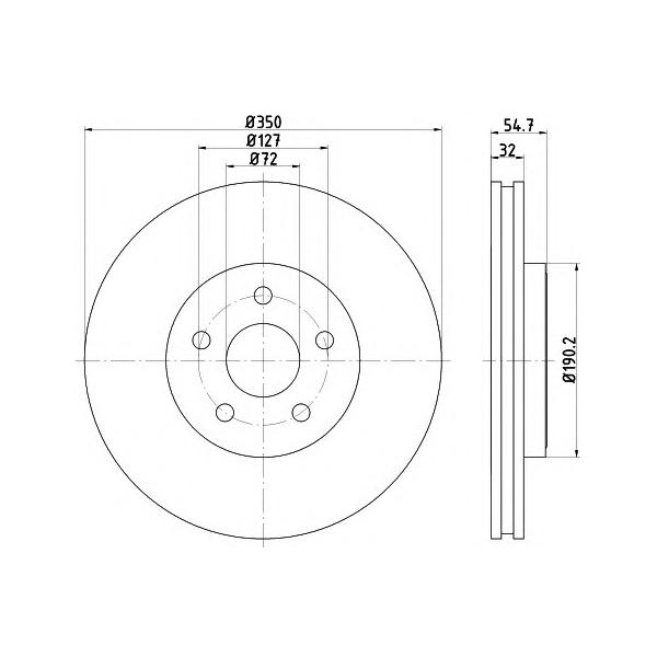 BEHR-HELLA - 8DD355122411 (Диск тормозной High Carbon)