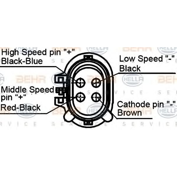 BEHR-HELLA - 8EW351040101 (Вентилятор кондиционера BMW E39 2.0-2.8 95-04)