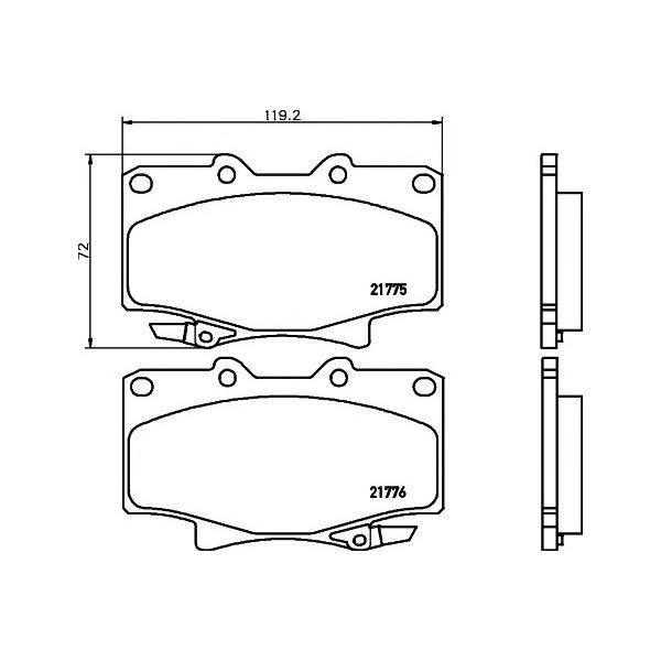 BEHR-HELLA - 8DB355016871 (Комплект тормозных колодок, дисковый тормоз)
