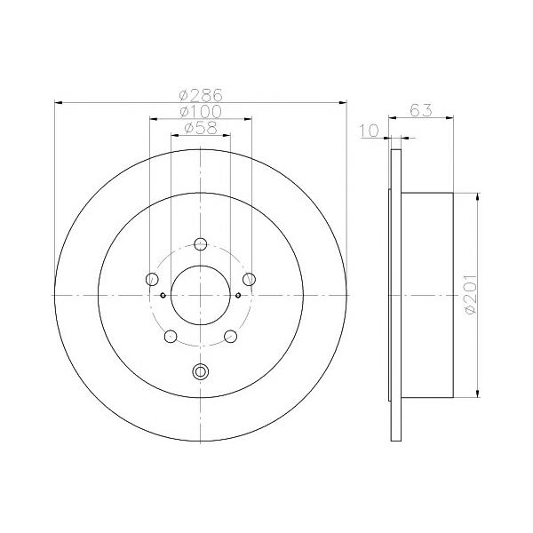 BEHR-HELLA - 8DD355116421 (Диск тормозной задн min2)