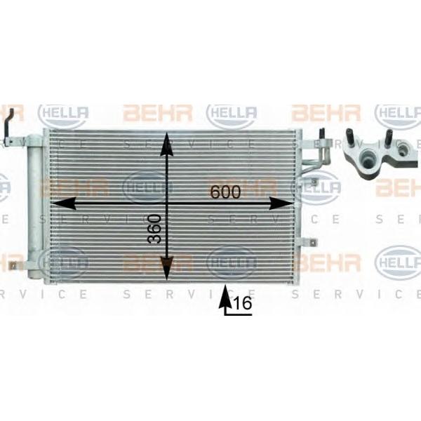 BEHR-HELLA - 8FC351303-081 (радиатор конд./ Kia Cerato all 04>)