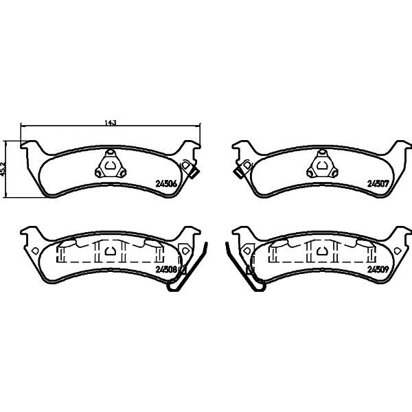 BEHR-HELLA - 8DB355013091 (Тормозные колодки)