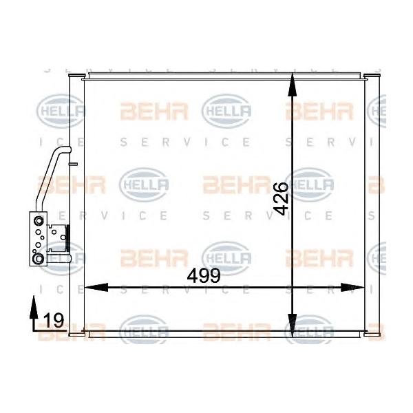 BEHR-HELLA - 8FC351300-001 (радиатор конд./ BMW E39 2.0i-2.5TDi 97>)