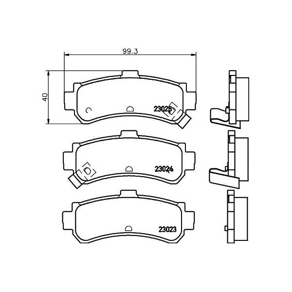 BEHR-HELLA - 8DB355017191 (Комплект тормозных колодок дисковый тормоз)