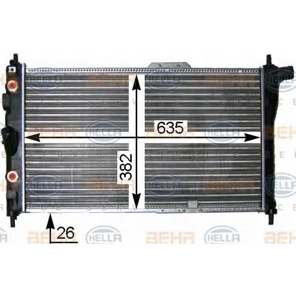 BEHR-HELLA - 8MK 376 705-581 (Радиатор DAEWOO ESPERO)