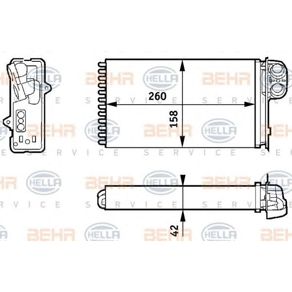 BEHR-HELLA - 8FH351313421 (Теплообменник алюминий)