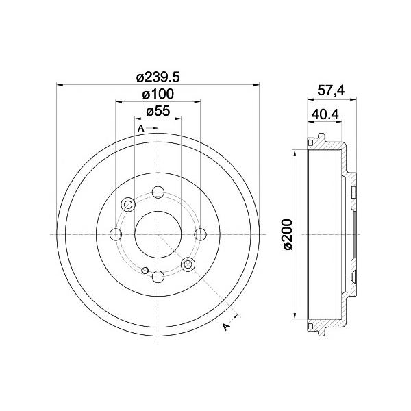 BEHR-HELLA - 8DT355302491 (Барабан тормозной)