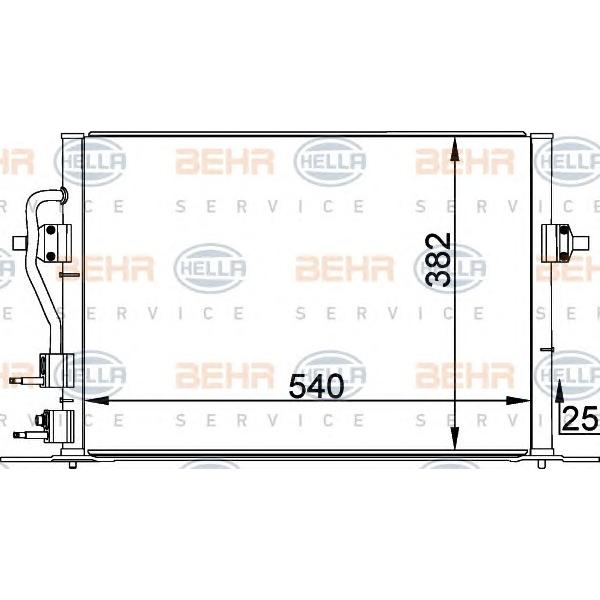 BEHR-HELLA - 8FC351035581 (7005002 радиатор кондиционера Behr)