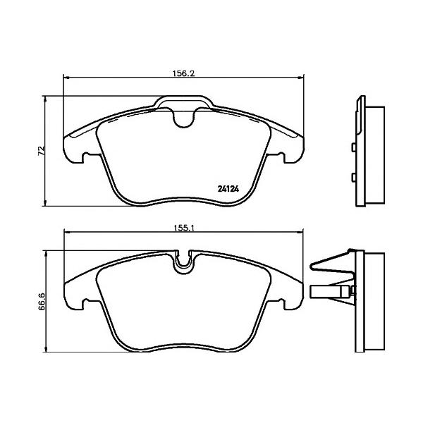 BEHR-HELLA - 8DB355013621 (колодки тормозные дисковые)