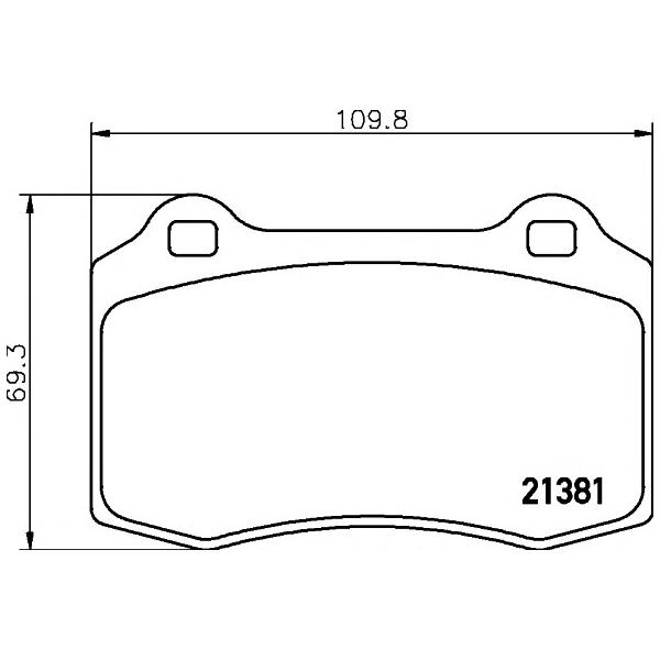 BEHR-HELLA - 8DB355006591 (Комплект тормозных колодок, дисковый тормоз)