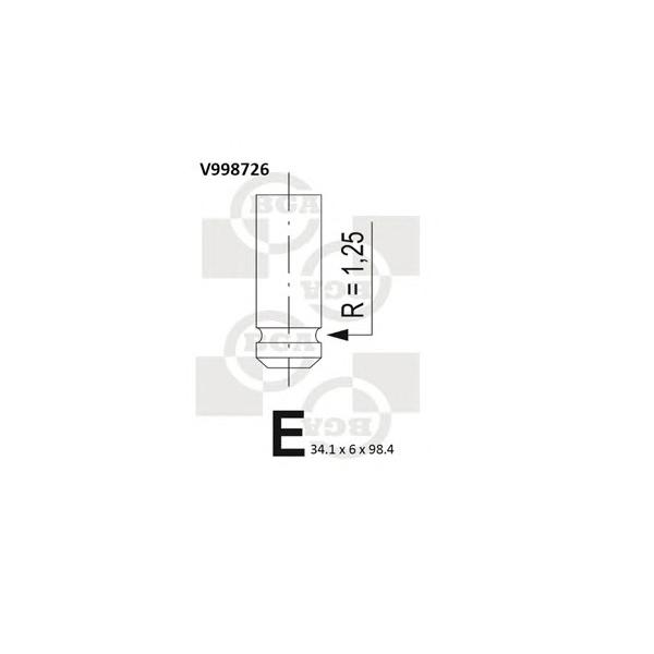 BGA - V998726 (КЛАПАН 34.1X6X98.4 NIS PRIMERA/X-TRAIL 2)