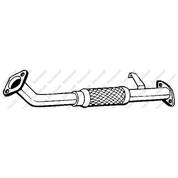 BOSAL - 452-633 (труба глушителя приемная/ Hyundai H-200/Satellite 2.5TD 97>)