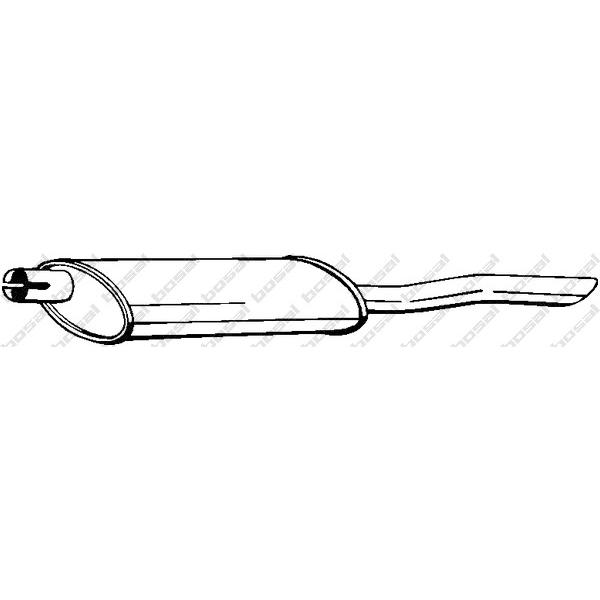 BOSAL - 141-001 (Глушитель зад часть DAEWOO ESPERO 1,8-2,0)
