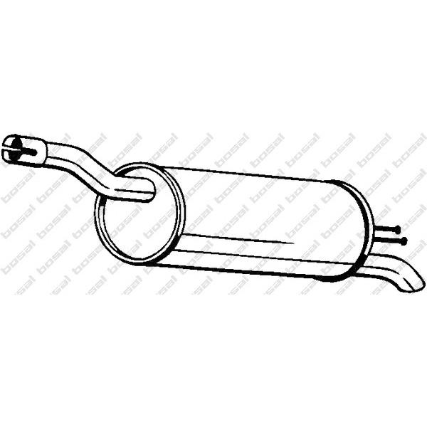 BOSAL - 148-351 (Глушитель зад.часть FIAT DOBLO I 1.9TDi 01-)