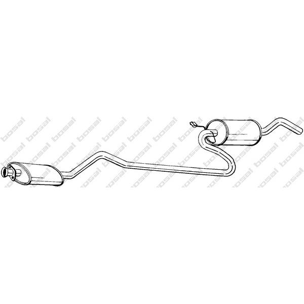 BOSAL - 288-767 (глушитель средняя часть/ Ford Fiesta 1.6 89-92)