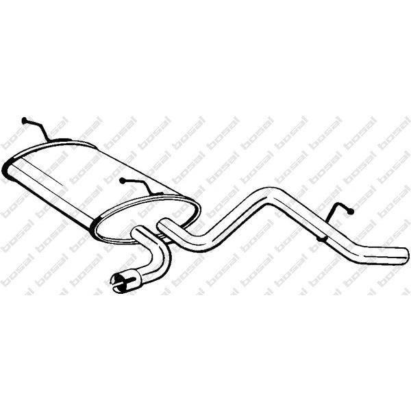 BOSAL - 141007 (глушитель задняя часть/ Daewoo Matiz 0.8 98-00)