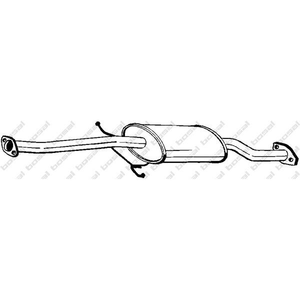 BOSAL - 171-387 (Глуш.ср часть MAZDA 626 87->91)