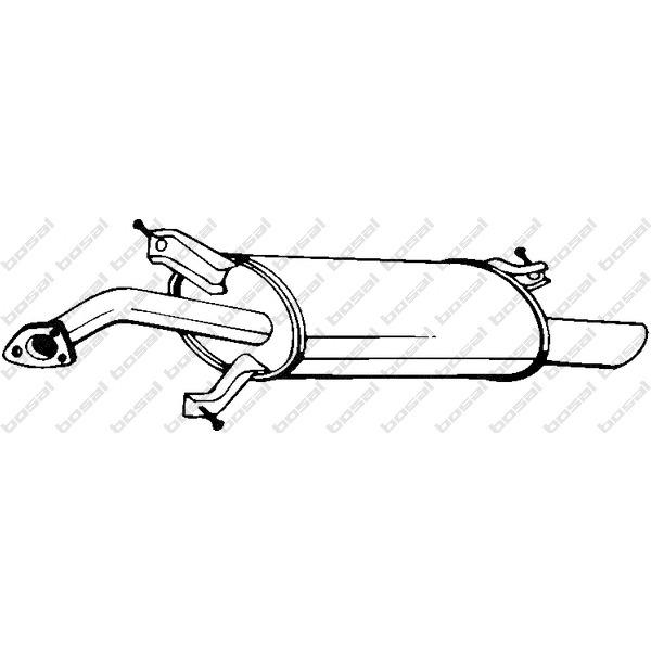 BOSAL - 235-155 (Глушитель задняя часть Volvo S40/V40 1.9i Turbo-16)