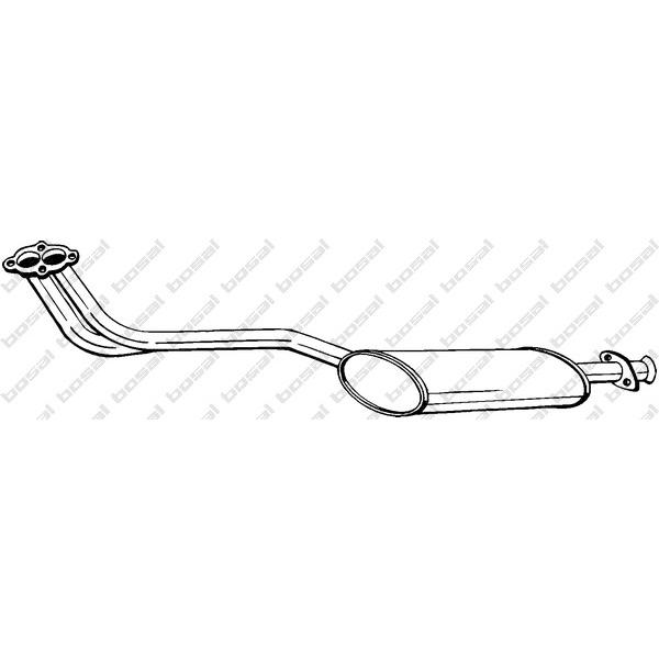 BOSAL - 285-165 (Приемная труба с резонатором BMW E36 316/318)