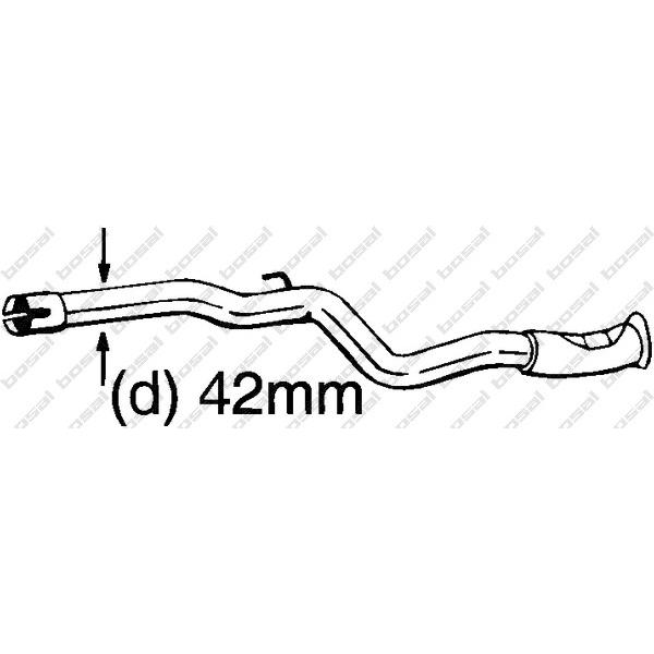 BOSAL - 889-159 (труба глушителя средняя/ Peugeot 106 1.0i/1.1i/1.5D 91-04)
