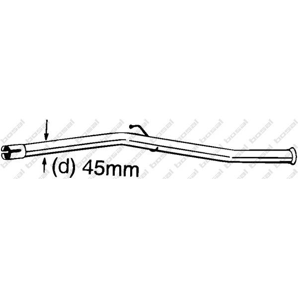 BOSAL - 889-161 (труба глушителя средняя/ Peugeot 205 1.0i-1.45i 88-99)