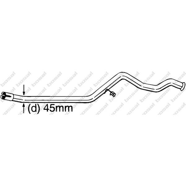 BOSAL - 889-503 (Промеж. тр. Peugeot 306 1.9 Diesel 99-02)