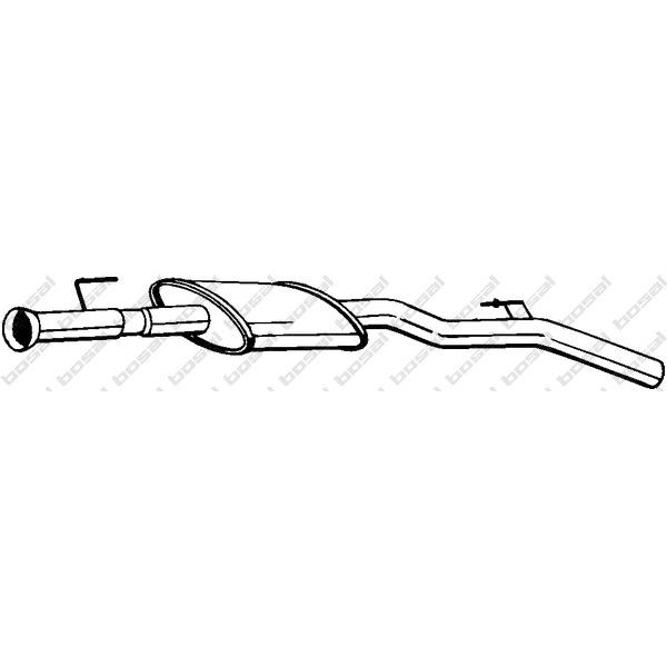 BOSAL - 278-667 (глушитель средняя часть/ Renault Clio 1.2i 16V 00-01)
