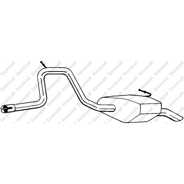 BOSAL - 281-709 (глушитель задняя часть/ Ford Mondeo Hatchback/Sedan 1.6i/1.8i 16V 98-00)