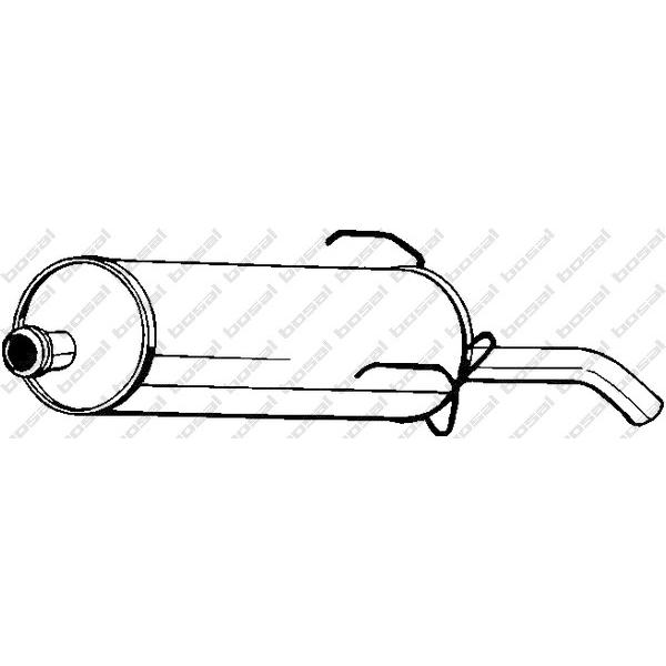 BOSAL - 190-807 (глушитель задняя часть/ Peugeot 205 1.0i-1.4i 87-99)