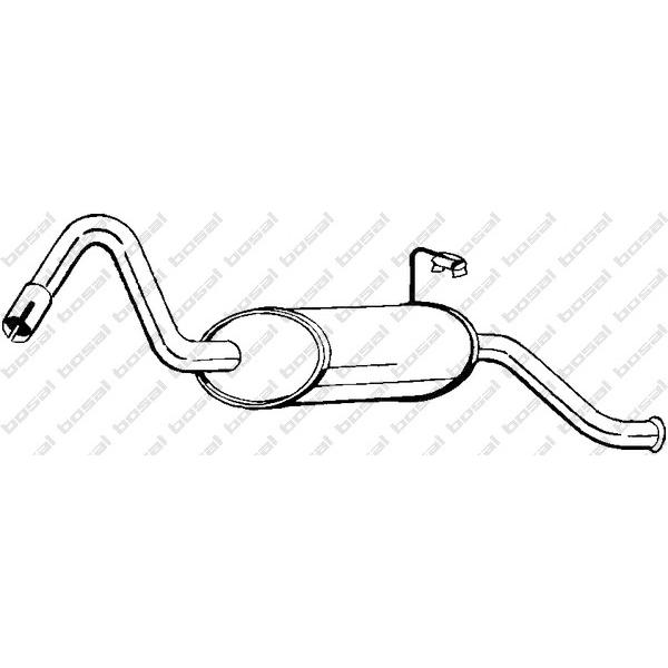 BOSAL - 154-039 (глушитель задняя часть/ Ford Fiesta 1.3i 91-95)