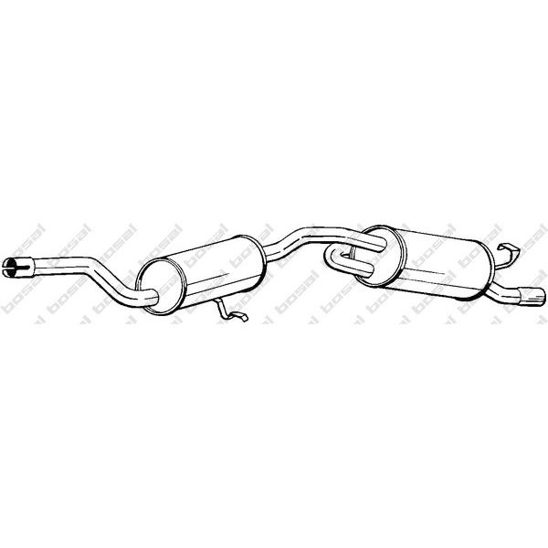 BOSAL - 282-235 (глушитель задняя часть/ Fiat Uno 1.4TD 86-94)