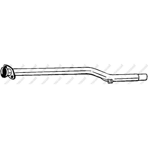 BOSAL - 839-245 (труба глушителя средняя/ Fiat Uno 1.0ie 86-93)