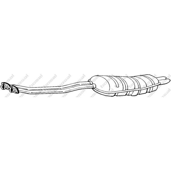 BOSAL - 282-215 (глушитель задняя часть/ BMW E36 2.5i 24V 90-95)