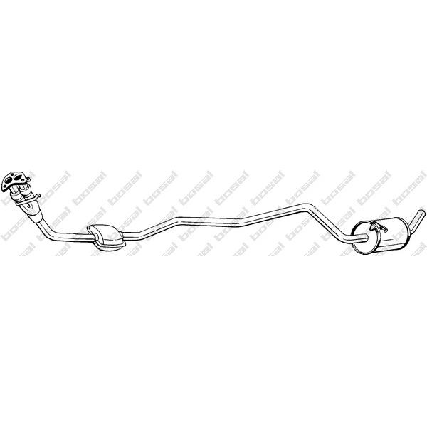 BOSAL - 293-773 (глушитель средняя часть/ Ford Fiesta Courier 1.8D 91-95)